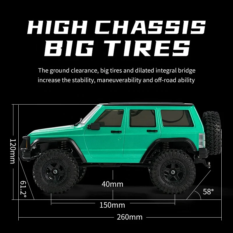 High Quality 1/18 Remote Control Electric 2.4g RC Car Classic Road Truck 4x4 Crawler Rock Model for 14+ Year Old Experts - Image 4