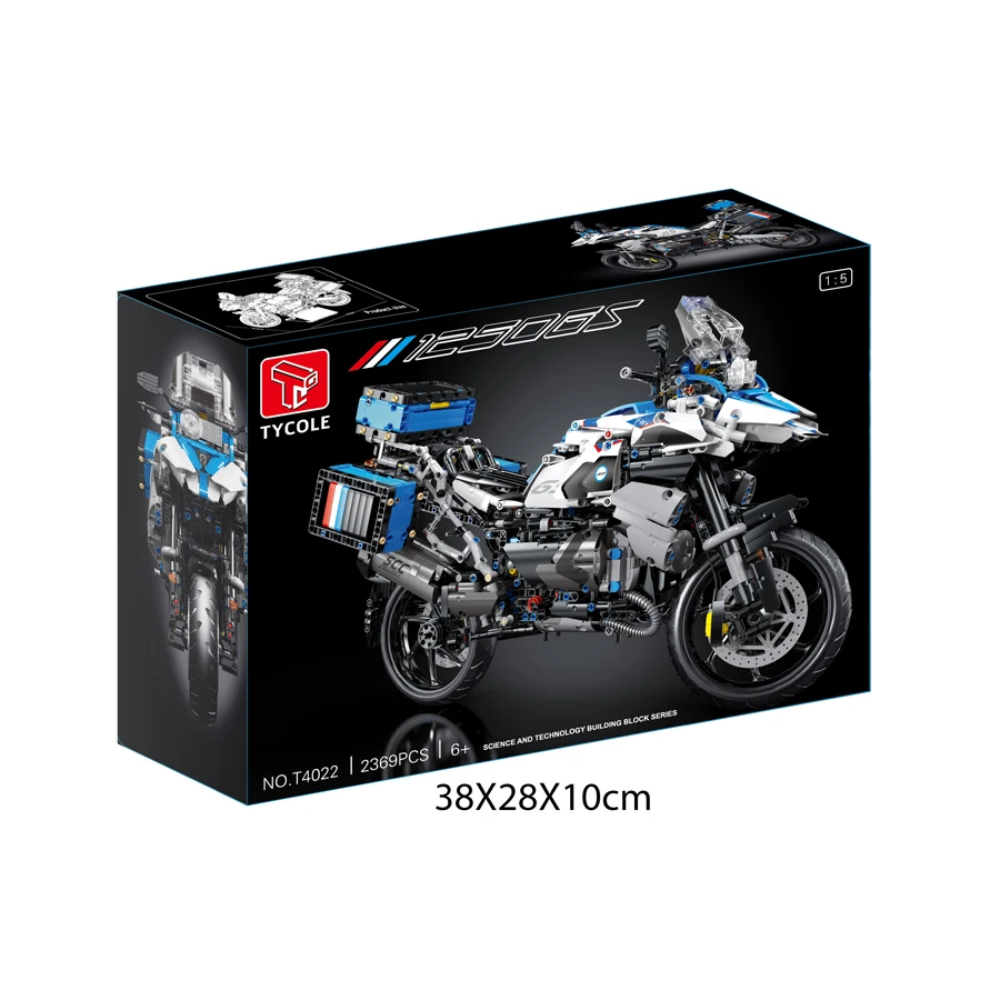 T4022 High-Tech 1:5 Scale Motorcycle MOC Block Sets Plastic Assembled Models Building Blocks Boys Toys Gifts Compatible RC Car - Image 6