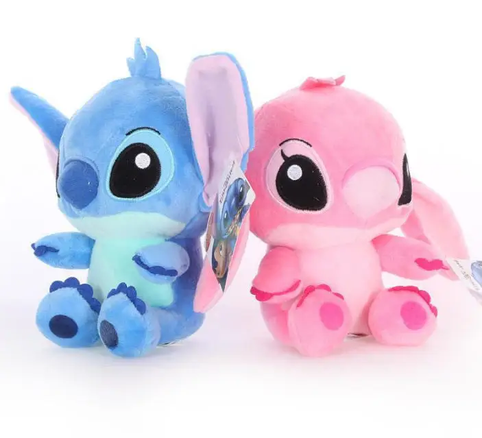 20CM Blue and Pink Sitting Stitch PP Cotton Ultra-Soft Short Plush Toy Crane Valentine's Day Stress Relief Small Gift - Image 3