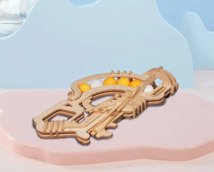 Customized New 3D Wooden Puzzle Customized Table Tennis Gun Shaped Toy DIY Handmade Creative Product - Image 5