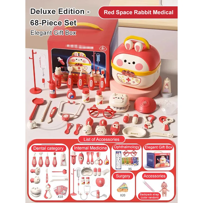Little Doctor Toy Set Children Role-play Play Home Simulation Toy Stethoscope Baby Medical Nurse Injection See a Doctor Game - Image 7