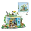H3ca97c3be7dd42248c2d3b0b5a3b287dn.webp Mini Town Building Blocks Sets Plastic 40-Piece Mini Bricks 3D Model Light Flower Shop Afternoon Tea Bakery Drawing Room Play