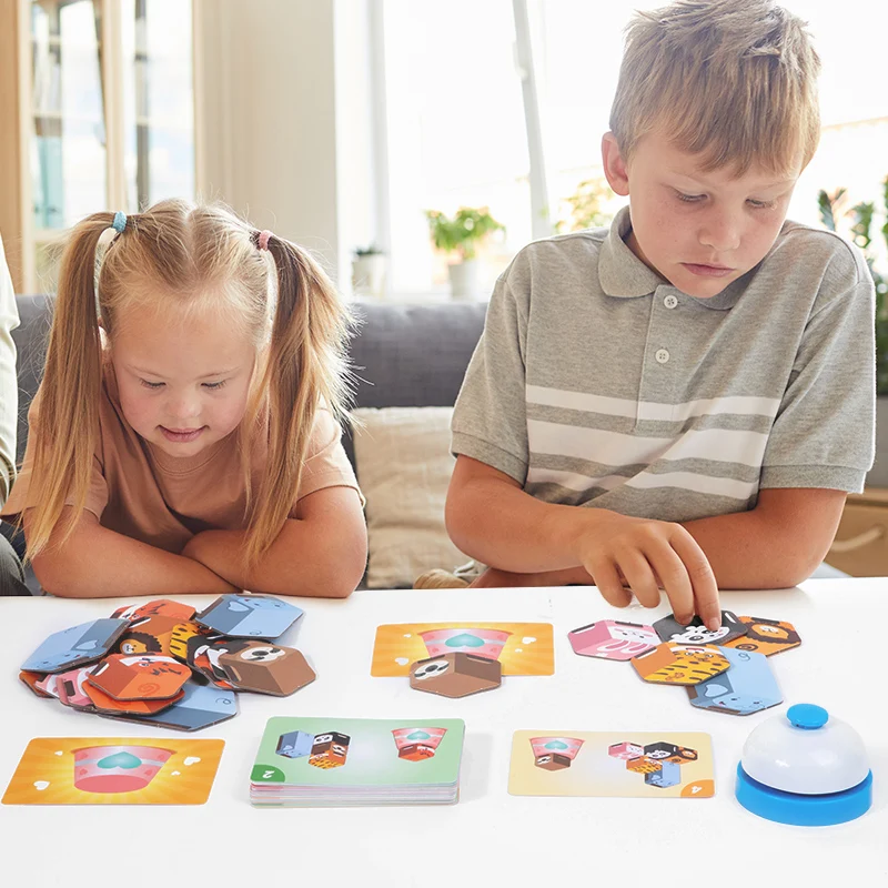 Children Wooden Building Blocks Toy 3D Mirror Zoo Wooden Puzzle Game Kids Logical Thinking Educational Wooden Toys - Image 2