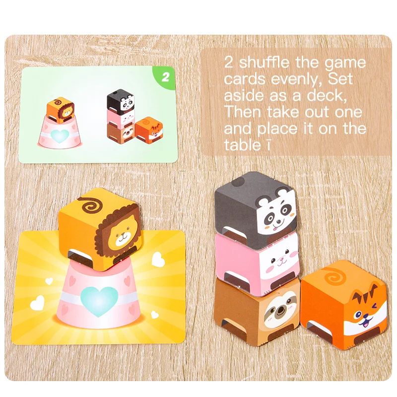 Children Wooden Building Blocks Toy 3D Mirror Zoo Wooden Puzzle Game Kids Logical Thinking Educational Wooden Toys - Image 4