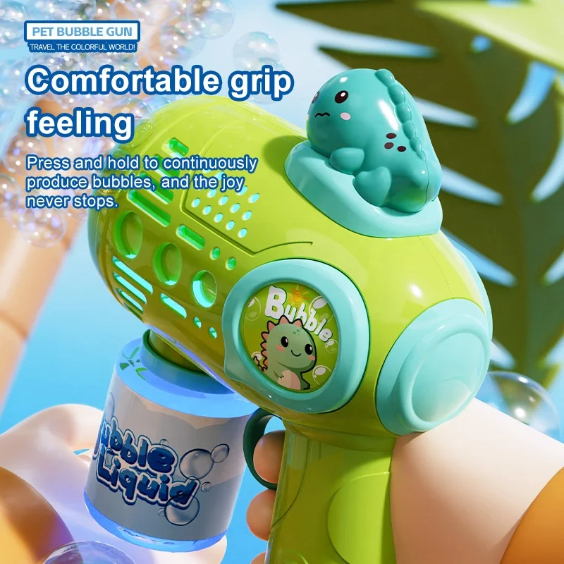 New Outdoor Light Bubble Machine Electric Automatic Hand-held Bubble Blowing Gun Gatling Toys for Boys and Girls - Image 4