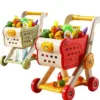 Unisex Cute Mini Baby & Kids Toy Shopping Cart Stroller Play House & Simulated Fruit Supermarket Gift for Boys & Girls
