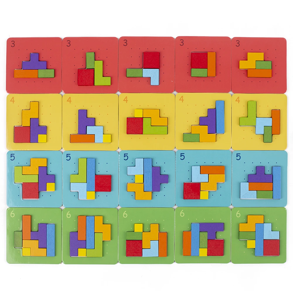 Wooden Battle Puzzle Thinking Children's Puzzle Building Blocks Quick Battle Parent-child Two-player Battle Table Toys - Image 3