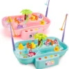 Other Play House Fun Light Music Rotating Yellow Duck Kids Electric Fish Toy Fishing Game Table Gambling