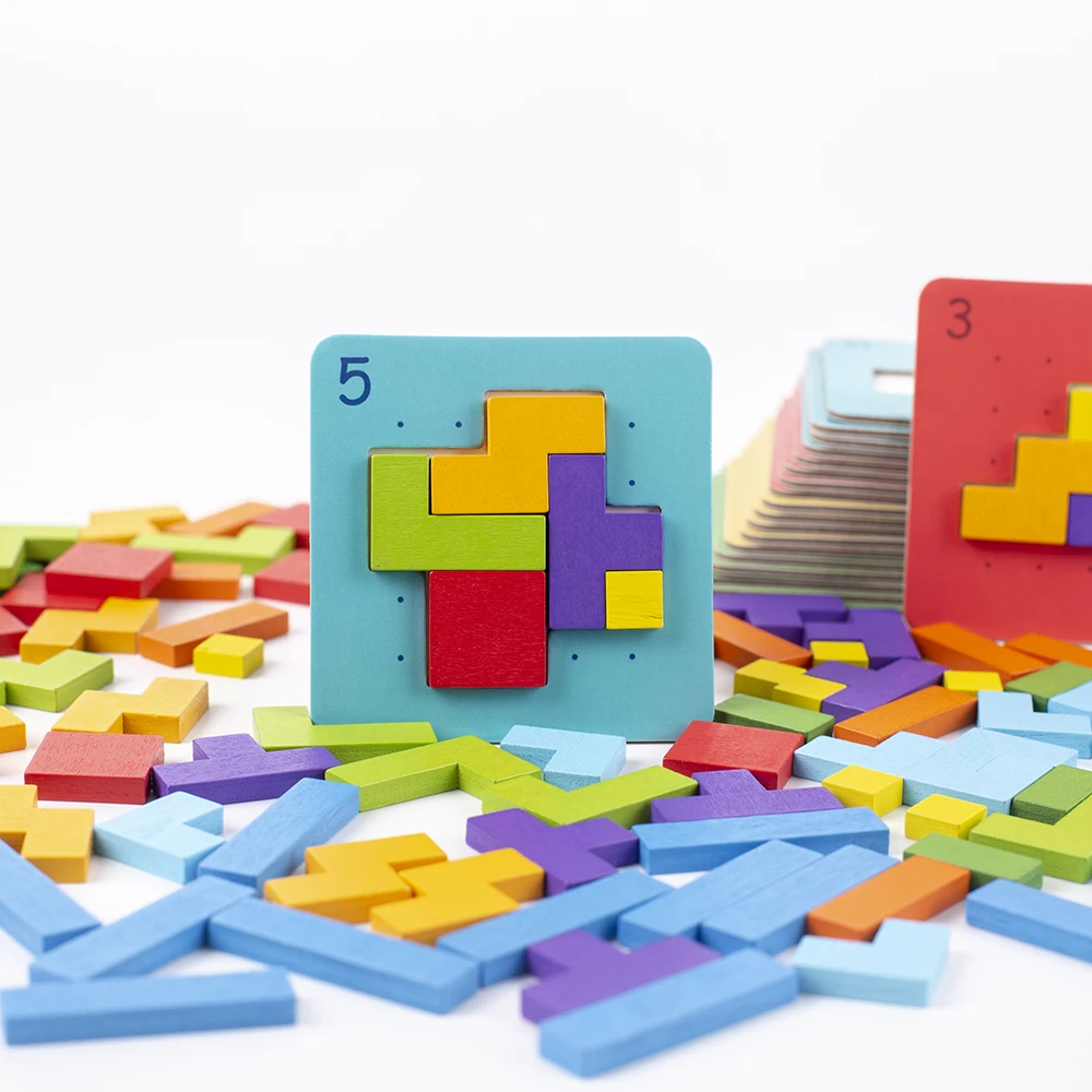 Wooden Battle Puzzle Thinking Children's Puzzle Building Blocks Quick Battle Parent-child Two-player Battle Table Toys - Image 5