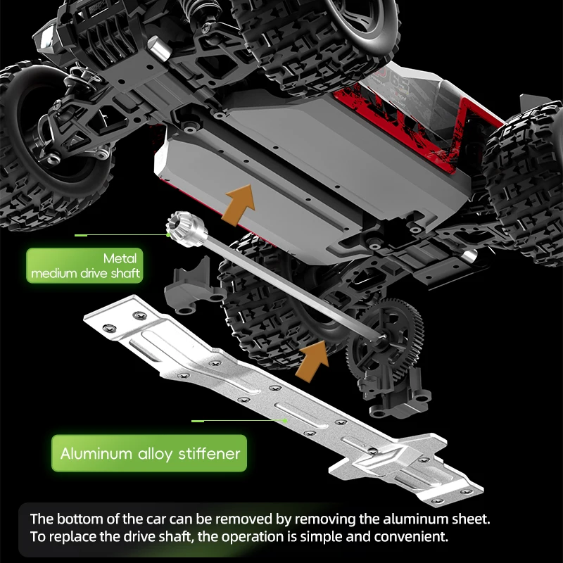 1/18 Boys Toys New Product 30-40min Play Time RC Racing Car Big Wheel Short Pickup Truck Four-Wheel Cross-Country Made of Metal - Image 5