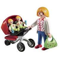 Playmobil 5573 City Life Mother with Twin Stroller Tool Toys #4008789055736 - Image 5