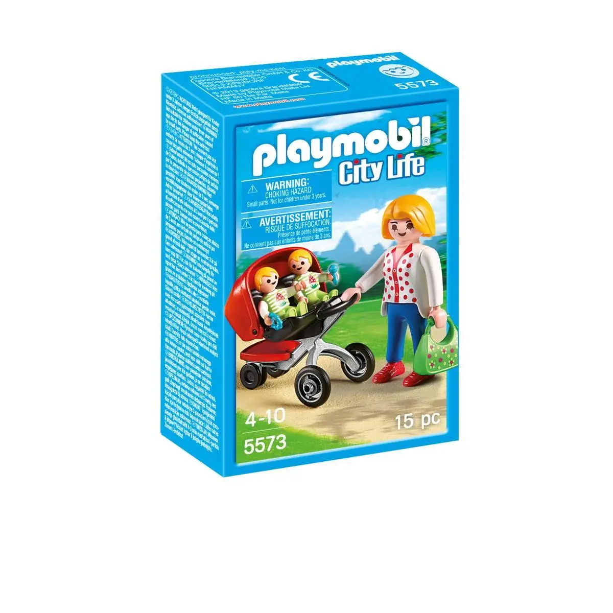 Playmobil 5573 City Life Mother with Twin Stroller Tool Toys #4008789055736 - Image 3