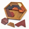 Educational Puzzle Irregular-shaped Building Blocks Intellectual Early Wooden Intellectual Geometric Hexagonal Puzzle Boards