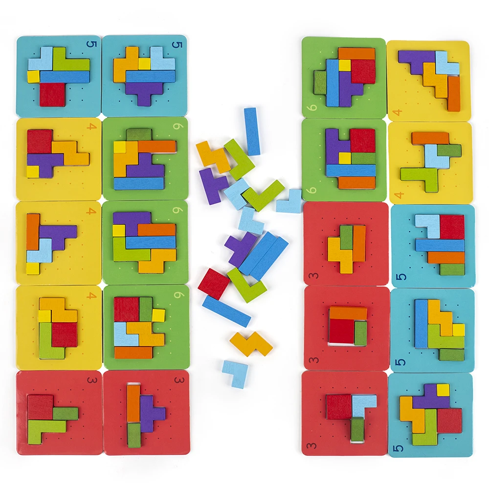Wooden Battle Puzzle Thinking Children's Puzzle Building Blocks Quick Battle Parent-child Two-player Battle Table Toys - Image 6