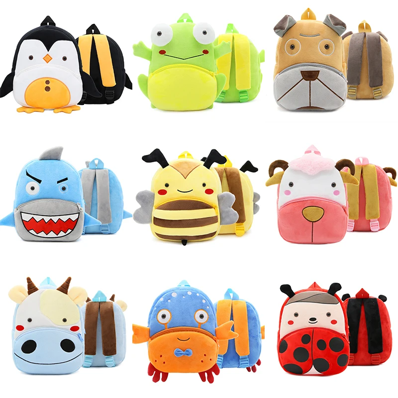 Children's Backpack Cute Cartoon Schoolbags Backpack Plush Toy Animal Cartoon Backpack - Image 2