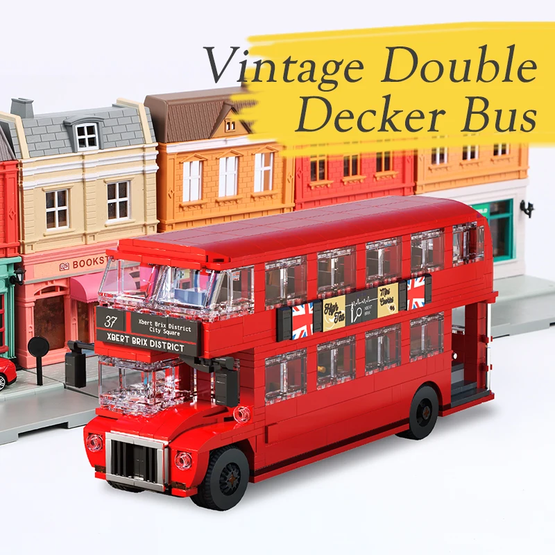 DIY Double-Decker Bus Building Blocks Toy Set Educational Model Toy for Construction Building Bricks Bus Creative Toy Play - Image 2