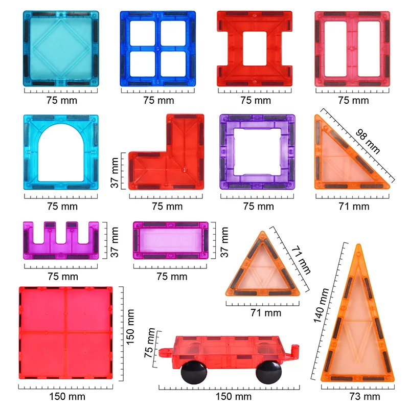 32PCS/64PCS/100pcs/120PCS 3D Magnetic Building Block Sets for Creative Open-Ended Play - Image 3