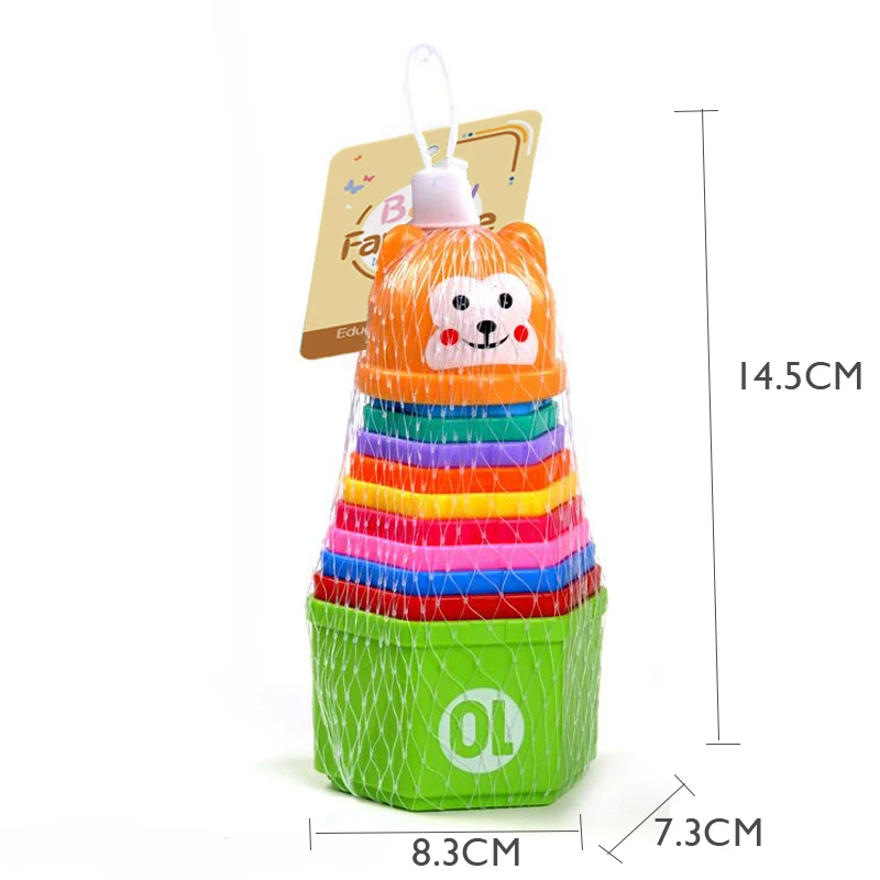 Most Popular Baby Educational Toys Folding Game Cups Bath Water Play for Baby High-quality Stacking Cup Toys - Image 5
