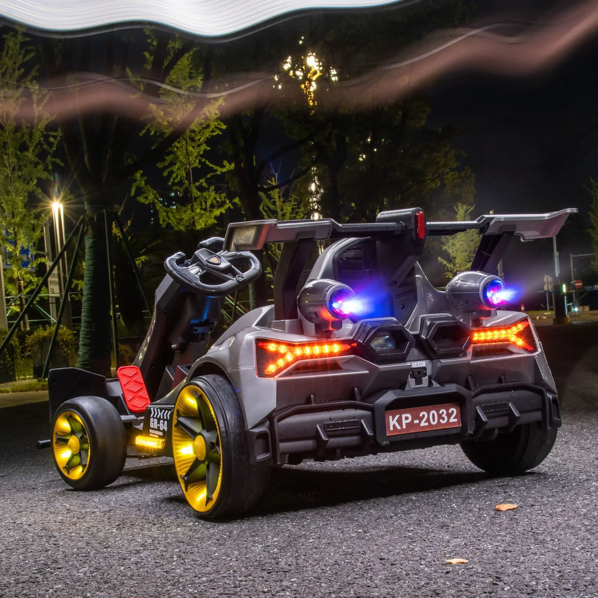 Boys & Girls Children's Electric Four-wheel Drift Ride on ABS Plastic Car Remote Control Rechargeable Toy for Ages 5-7 - Image 4