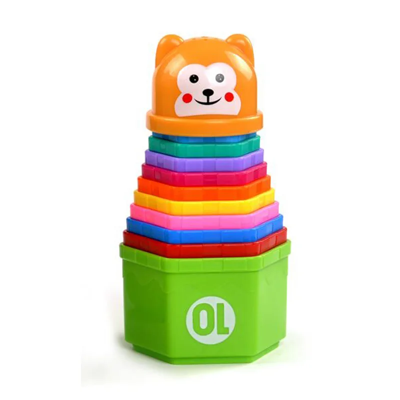 Most Popular Baby Educational Toys Folding Game Cups Bath Water Play for Baby High-quality Stacking Cup Toys - Image 4