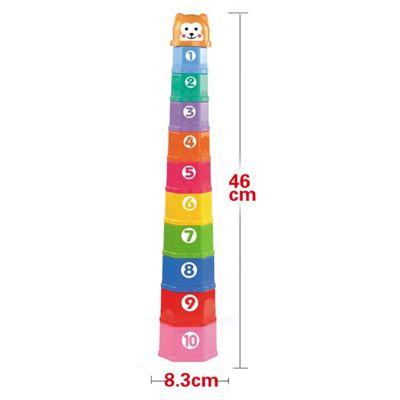 Most Popular Baby Educational Toys Folding Game Cups Bath Water Play for Baby High-quality Stacking Cup Toys - Image 3