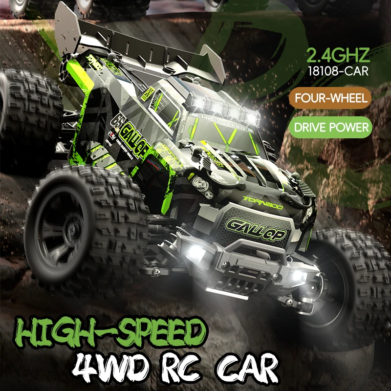 1/18 Boys Toys New Product 30-40min Play Time RC Racing Car Big Wheel Short Pickup Truck Four-Wheel Cross-Country Made of Metal - Image 3