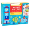 Montessori Toys Educational Wooden Magnet Play Box with Pattern Blocks and Shape Jigsaw Puzzle for Learning and Play