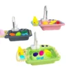 Children's Vegetable Basin Simulation Kitchenware Electric Cycle Water Sink Puzzle Every Kitchen Dishwasher Toy Play House Toy