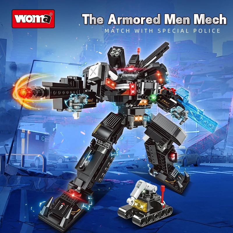 WOMA TOYS C5012 SWAT Model Mech Car Building Blocks Brick Set Transform Toy Play Set - Image 4