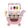 Children's Wood Trolley Playhouse Ice Cream Vending Machine Pretend Play Set Kids' Role Shopping Cart Toy