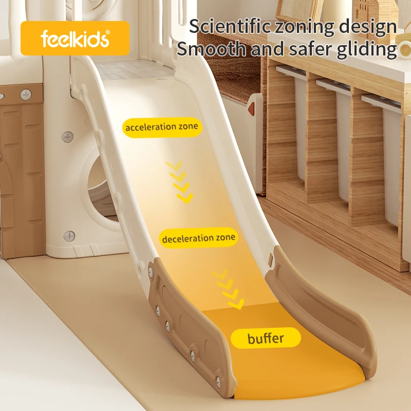 Baby Toys Children's Playground Indoor Big Climbing Frame Set Playhouse Plastic Home Double Slides for Kids - Image 3