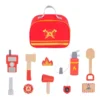 Kids Firefighter Play Set Wooden Toy Pretend Kid Toy for Children Puzzle Game