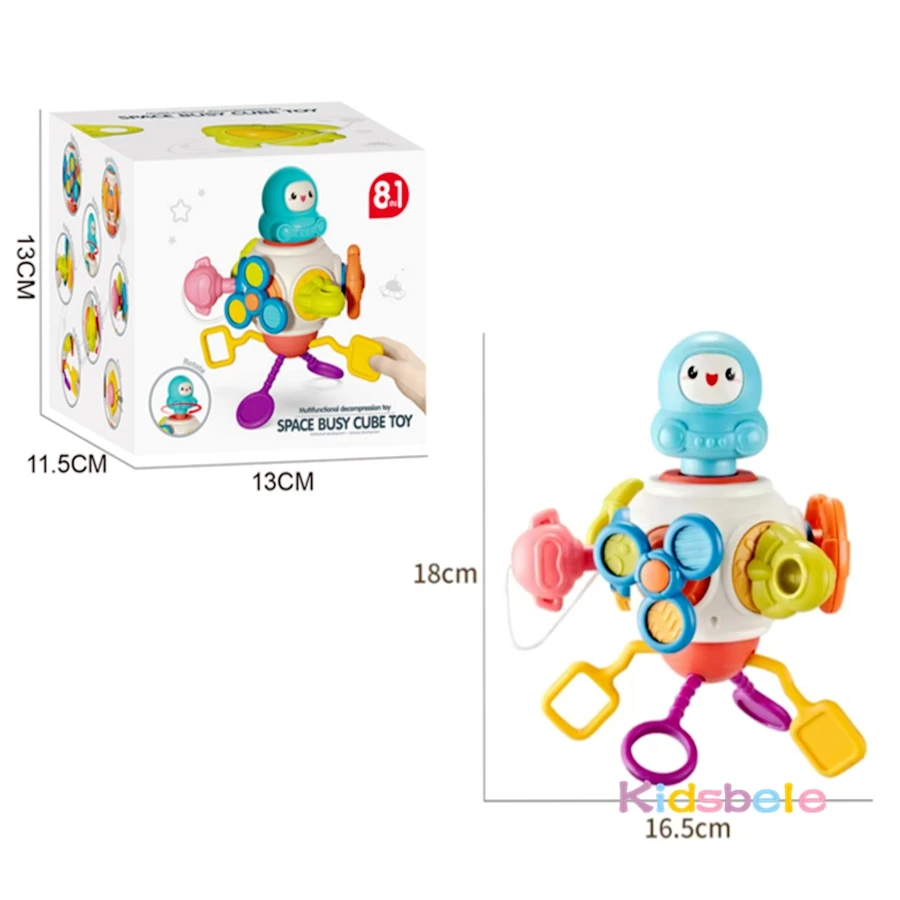 Montessori Sensory Toy Baby Grip Ball For Boy Girl Toddler Gift 6 9 10 12 Month 8 in 1 Busy Cube Educational Learning Fidget Toy - Image 3