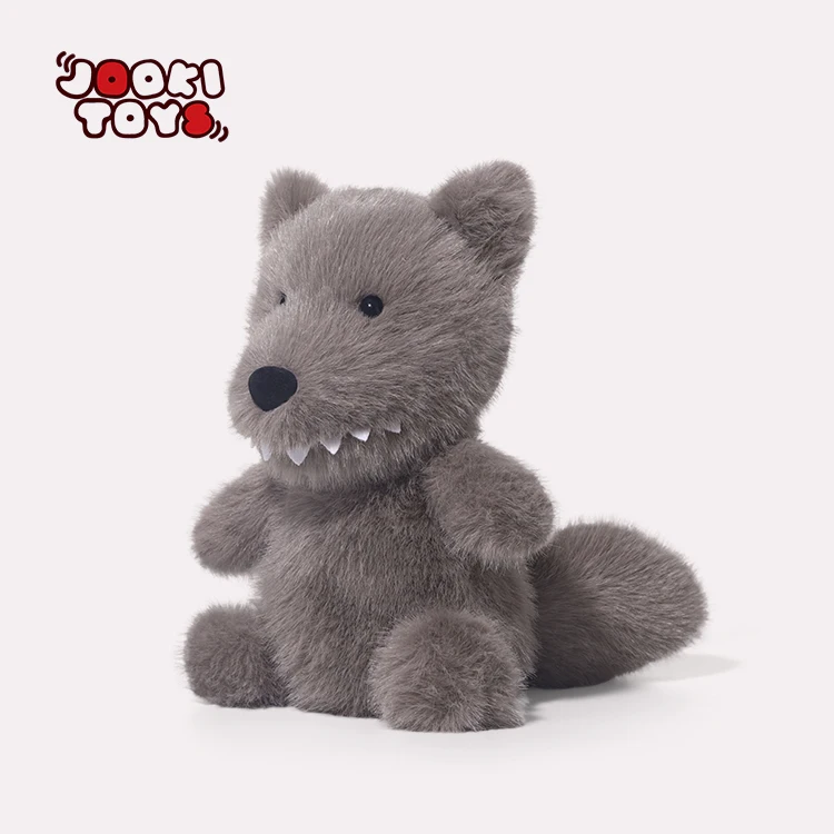 Jooki tiny Wolf Doll Plush Toy - Soft Stuffed Animal for Kids Sits 25 cm Tall Large quantities can be inquired for discounts - Image 2