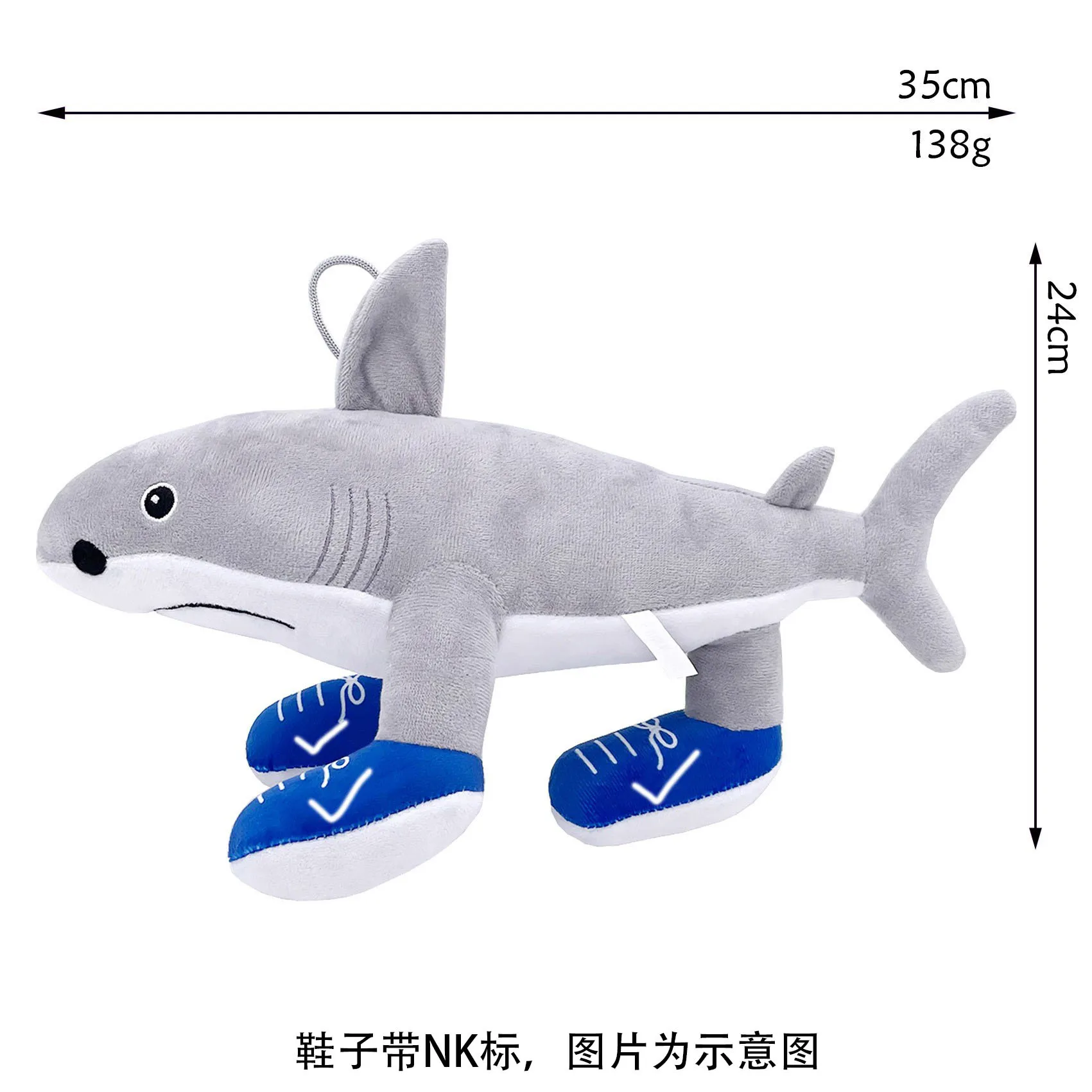 2025 New Italian Brainrot Tung Sahur Plush Shark Toy with PP Cotton Filling | Fun Cute Stress Relief Stuffed Doll - Image 10