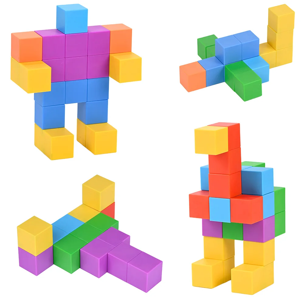 Toddler Kids Educational Toys 3D DIY Magnet Blocks Set 2.5cm Magnetic Building Block Cubes for Children - Image 2
