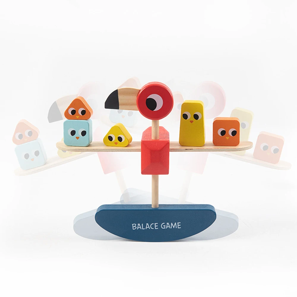 Wooden Bird Wooden Balance Building Blocks High Shape Weight Cognitive Early Education Educational Toy - Image 2