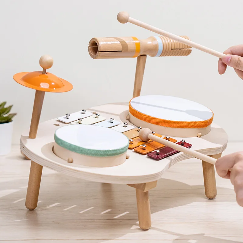 Montessori Wooden Musical Instrument Set Percussion Educational Toys for Kids - Image 4