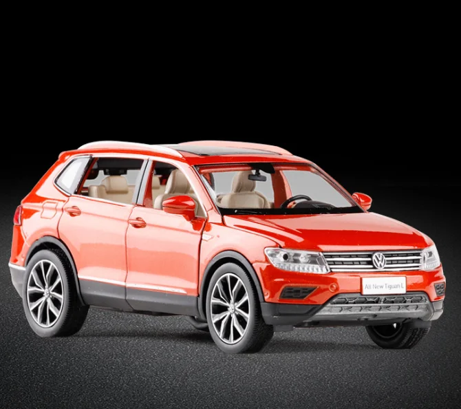 SH Model 1:32 Tiguan L Open Door Sound and Light Back Metal Car Model Toy Birthday Gift Company Gift Collection - Image 5