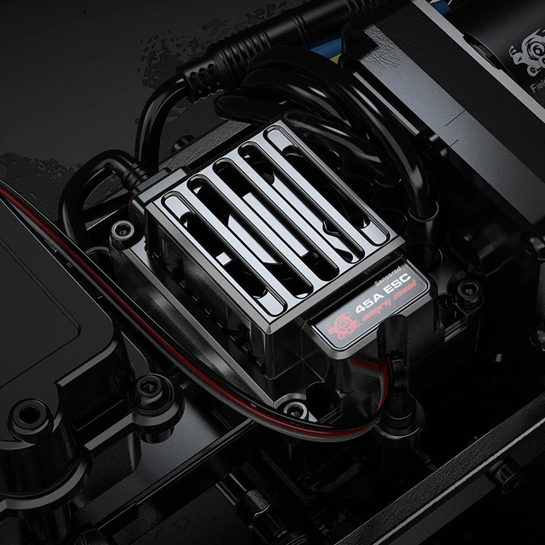 New H12Y 1:12 Scale Large Remote Control Induction Brushless RC Car Aluminum Alloy Servo Oil Impact LED Light Model Toy - Image 5