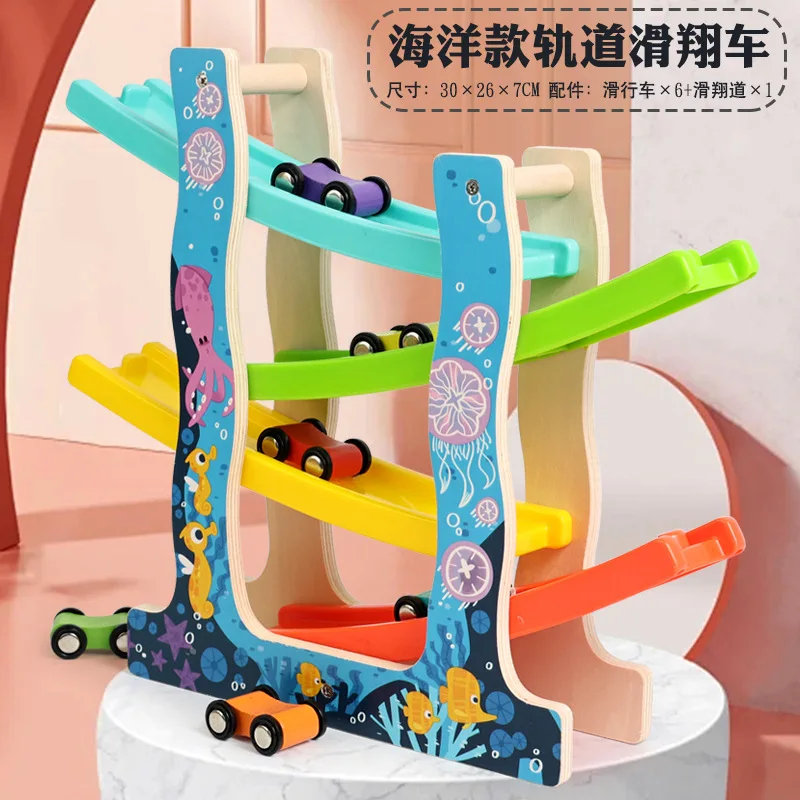 Educational Wooden Mini Ramp Race Track Car Toy Montessori Set for 0-24 Months & 2-4 Years Unisex Hot Gift - Image 8