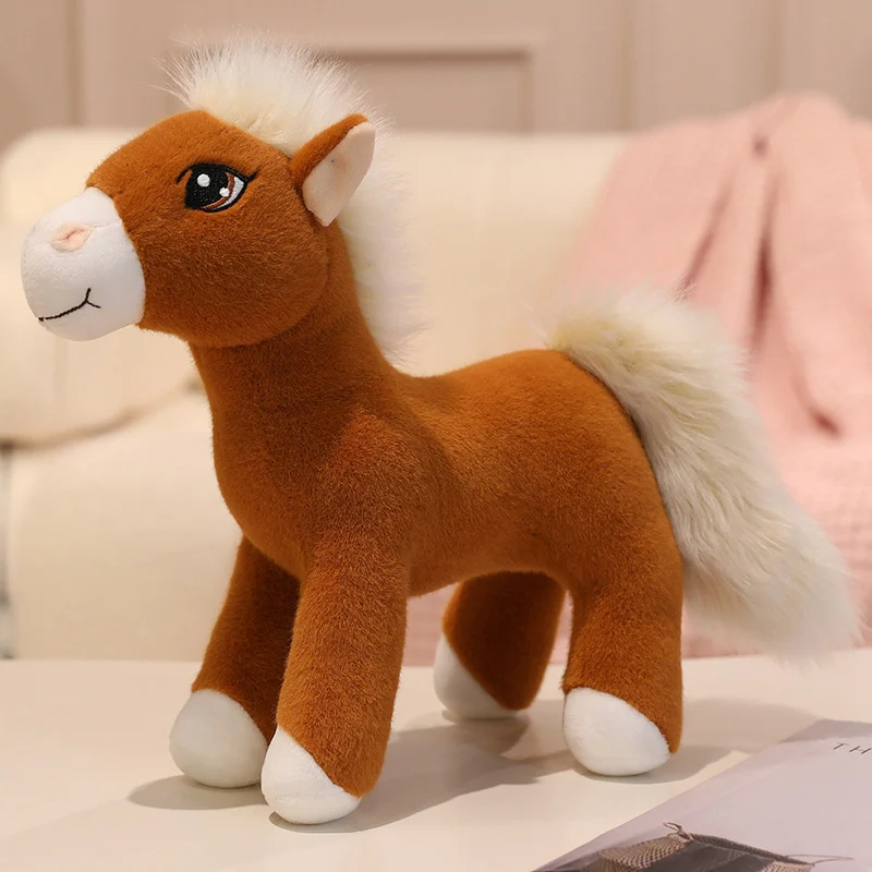 Soft Stuffed Animal Horse Toy Adorable Horse Stuffed Animal Cuddly Horse Plush Toy Gifts for Kids - Image 7