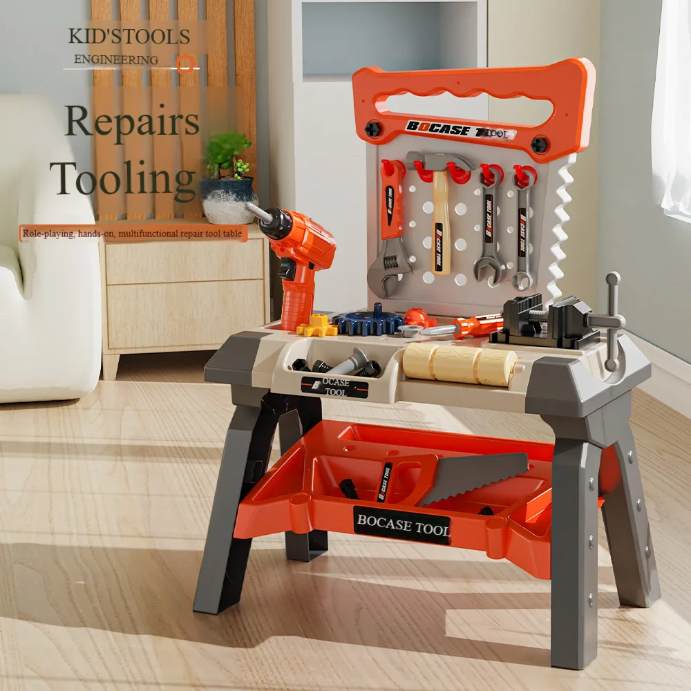 Educational Pretend Play Tools Set for Boys Electric Drill Repair Platform Assembly Screws for Play Learning Toys for Baby Boys - Image 2