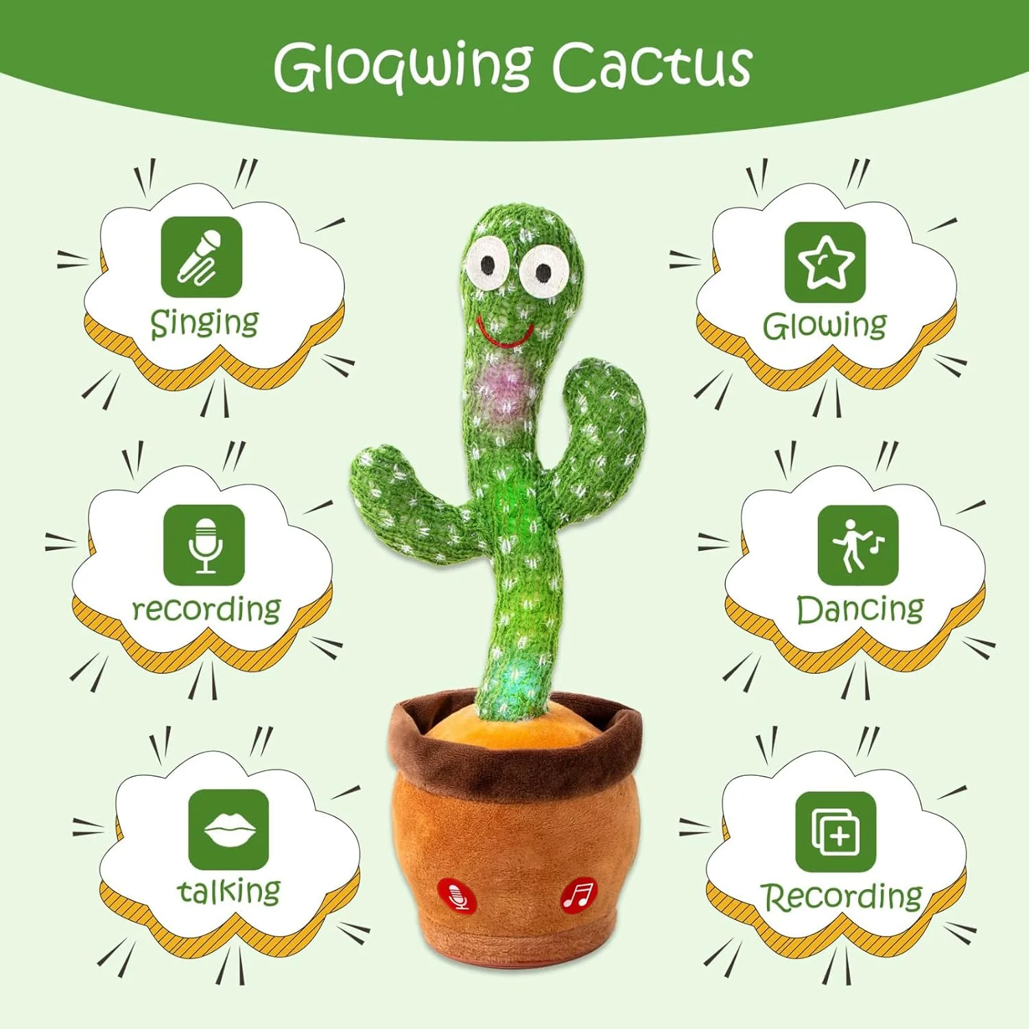 Talking Cactus Plush Toy - Image 3