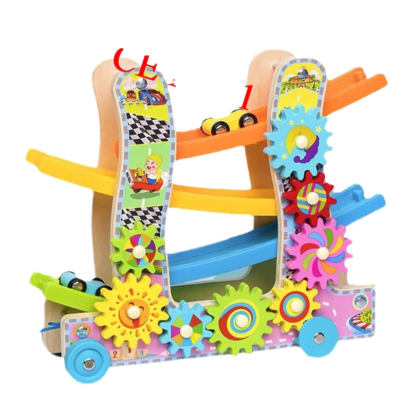 Educational Wooden Mini Ramp Race Track Car Toy Montessori Set for 0-24 Months & 2-4 Years Unisex Hot Gift - Image 4