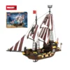 Woma Toys J5695A 2025 New Design Building Block Brick Kids Build Toy Pirate Ship for Home Decor