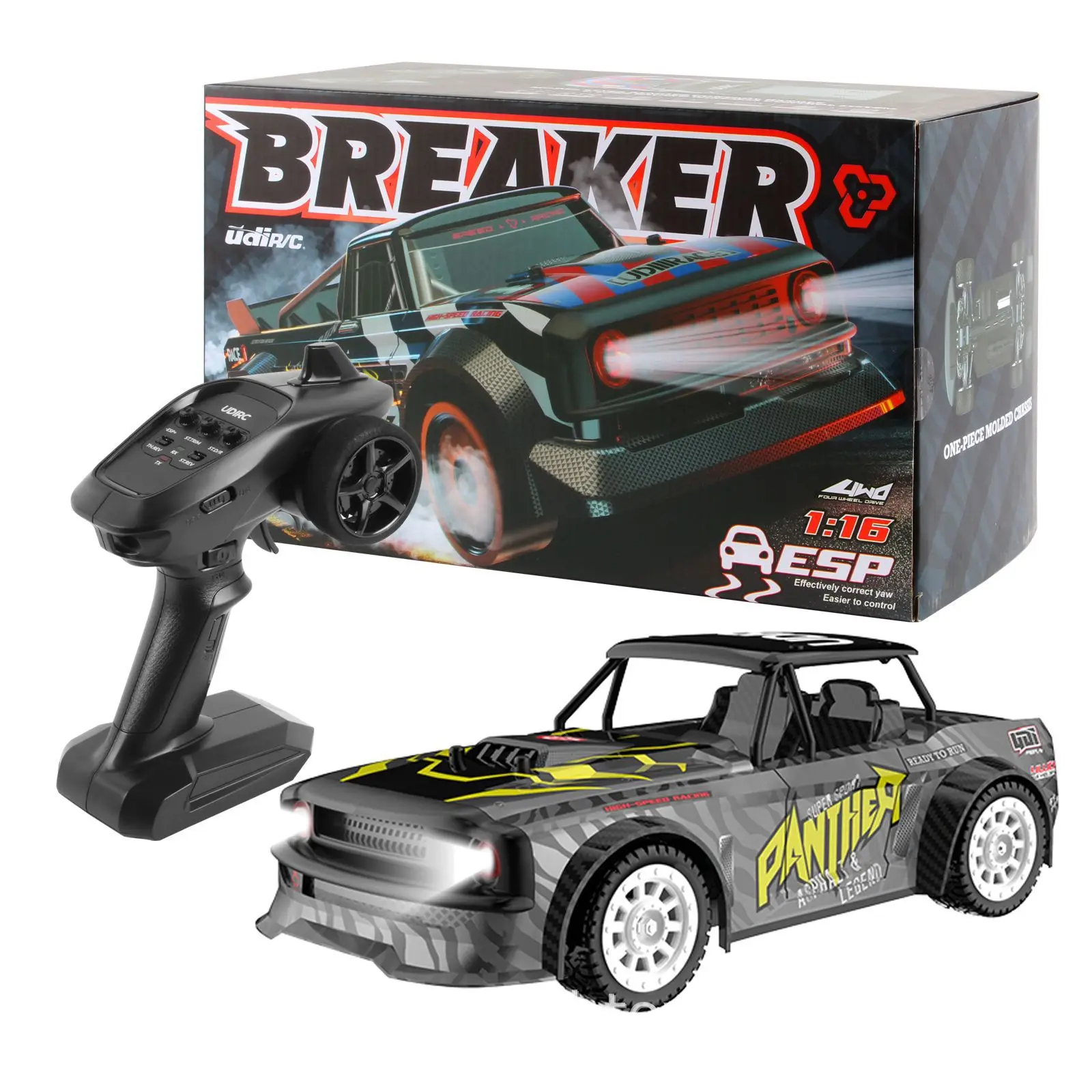 High Quality 1/16 70km/h Scale 4WD Electric High Speed LED Light Remote Control Drift RC Racing Car Toy - Image 10