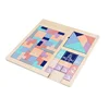 Wooden 3 in 1 Educational Puzzle Blocks DIY Montessori Wooden Brain IQ Training Paper Cutting Puzzle for Children 3 -6 Years Old - Image 9