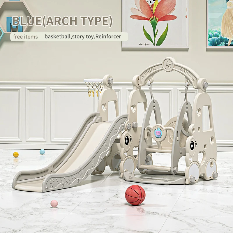 6 in 1 Indoor Room Plastic Swing Slide Toy Set HDPE Material Baby Climbing Equipment with Slide for Park Children's Playground - Image 12