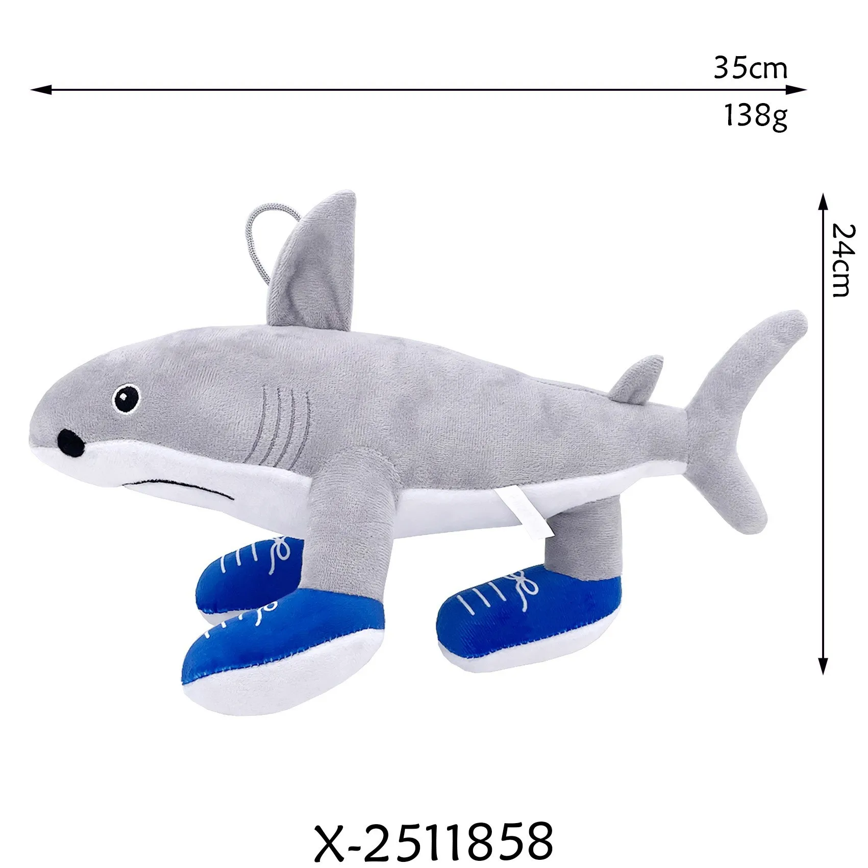 2025 New Italian Brainrot Tung Sahur Plush Shark Toy with PP Cotton Filling | Fun Cute Stress Relief Stuffed Doll - Image 2